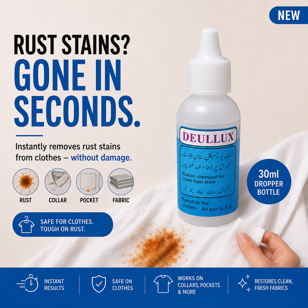 Rust Stain Remover for Clothes – 30ml Dropper