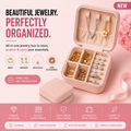 Portable PU Leather Jewellery Organizer Box – Travel Case for Rings, Earrings & Accessories