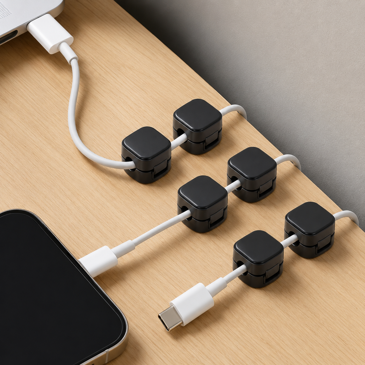 Magnetic Cable Clips – Self-Adhesive Cable Organizer for Home & Office