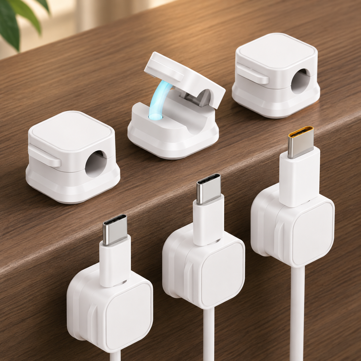 Magnetic Cable Clips – Self-Adhesive Cable Organizer for Home & Office
